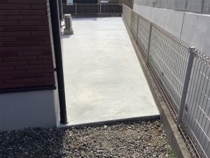 薩摩川内市　お庭のお手入れを楽に～お家の周りの舗装工事～